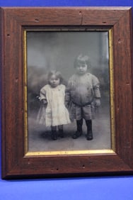 Antique Late 19th C Framed Photo of Children