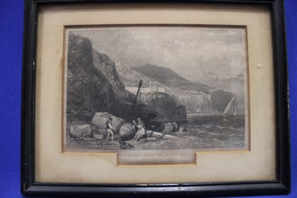 1832 Engraving Vico Bay of Naples