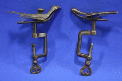 Pair Mid-1800s Sewing Birds