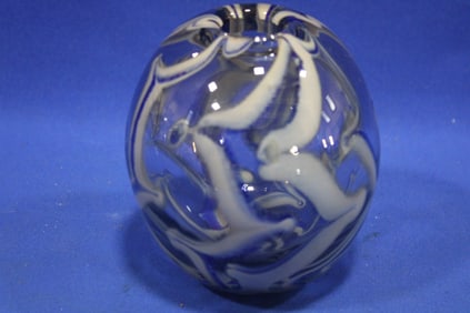 1971 Dominic Labino Bud Vase w/ Stripes