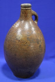 19th C North Carolina Alkaline-Glazed Ovoid Jug