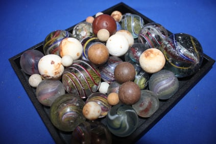 Group of Large Antique Marbles