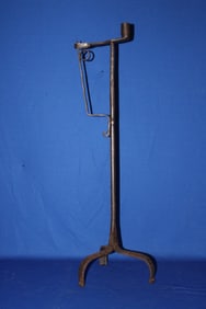 19th C Forged Iron Candle Holder