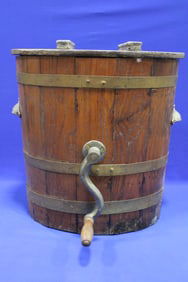 19th C Country Store Wooden Butter churn