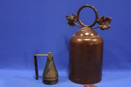 Cast Iron Bell w/ Leaf Décor Signed UB & Other