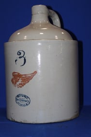 Early 1900's Red Wing 3 Gallon Stoneware Jug