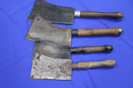 19th C Signed William Beatty Meat Cleavers