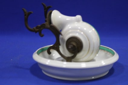 French 19th CTilting Inkwell J L Bascule Encrier