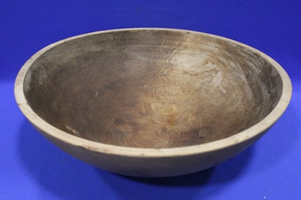 1900s Large Wooden Dough Bowl