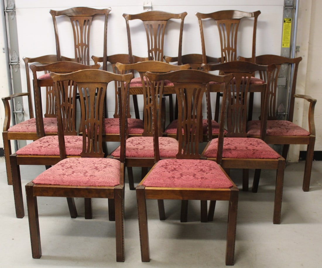 12 Matching Federal Mahogany Dining Chairs (1 of 9)