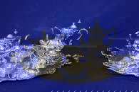 Gorham Rosewood SP Tea & Coffee Set w/ Tray