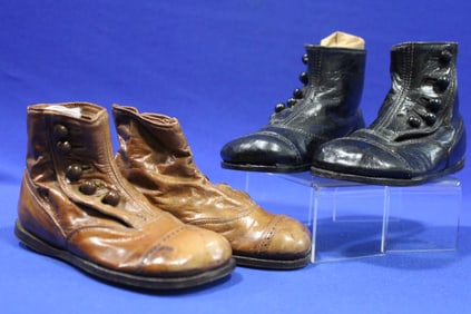Victorian Leather Child's Buster Brown Shoes Ex Con