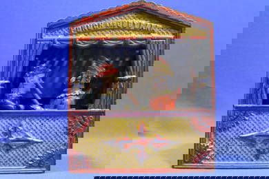 1884 Punch & Judy Mechanical Cast Iron Bank