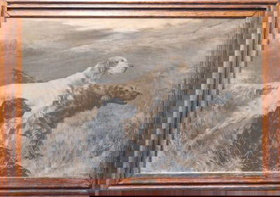 T. Blinks 1895 Photogravure of Hunting Dogs