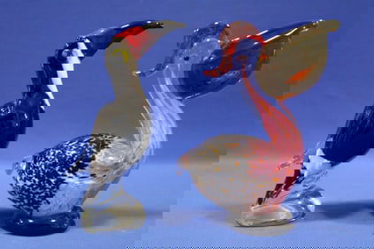Murano Art Glass Pelican & Toucan Birds