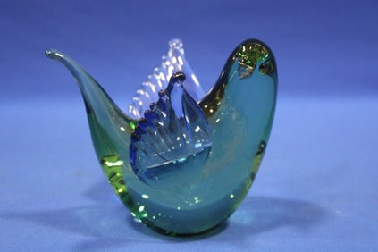 Murano Art Glass Blue Bird