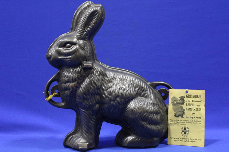 Antiques Griswold Cast Iron Rabbit Cake Mold Antique Cast Iron