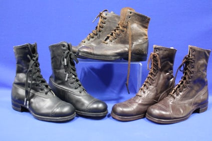 3 Pair Boy's Victorian Lace Leather Boots Never Worn