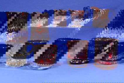 19th to Early 20th C Red Flash Souvenir Glass