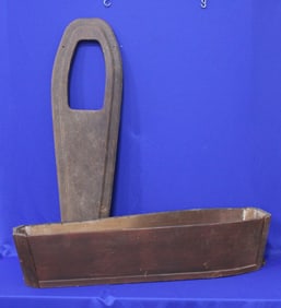 19th C Child's Antique Wooden Coffin w/ Window