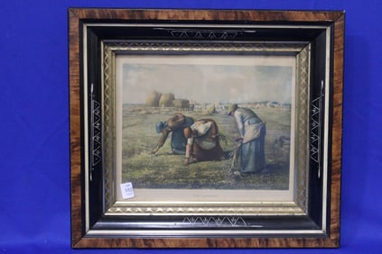 The Gleaners Print in Antique Walnut Frame