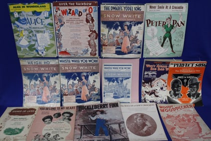Disney 1917-40s Sheet Music & Other Characters