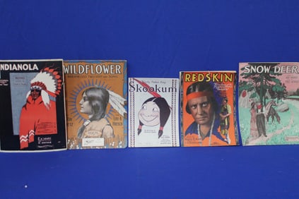 1907-40s American Indian Themed Sheet Music