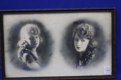 Framed Photo Picture of Two 1930s Movie Actors