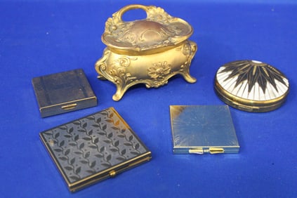 Lady's Vintage Compacts & Small Jewelry Box