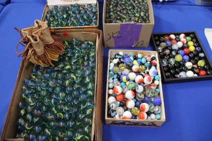 Huge Group of Contemporary & Vintage Marbles