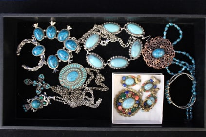 Faux Turquoise Costume Jewelry Sets & Singles