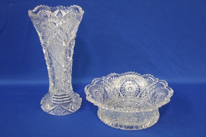 19th-Early 20th C Nucut Vase & Bowl