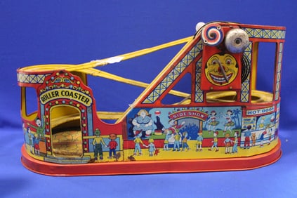 Chein Roller Coaster Tin Litho Wind-Up Toy