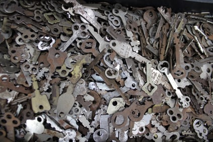 Large Lot of Antique Flat Keys