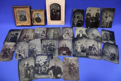 Group of 25 Tintype Images