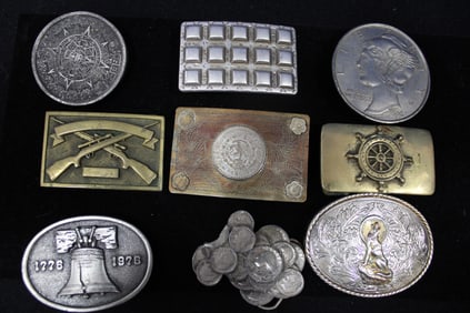 9 Vintage Belt Buckles