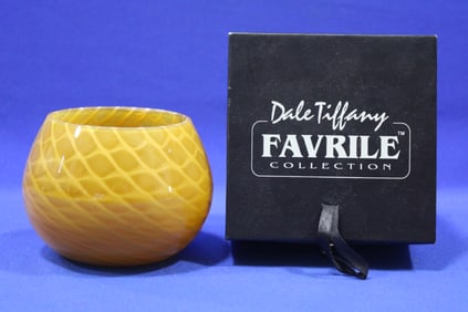 Dale Tiffany Art Glass Rose Bowl in Original Box