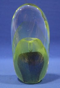 Art Glass Emergence-Type Paperweight Signed Illegibly
