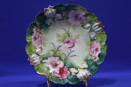 RS Prussia Iris Pattern Plate