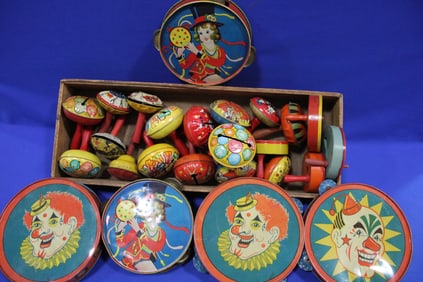 Group of Tambourine & Rattle Noisemakers