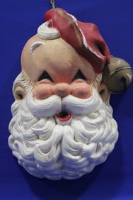 Vintage 1950-60s Styrofoam Santa Head Wall Hanger