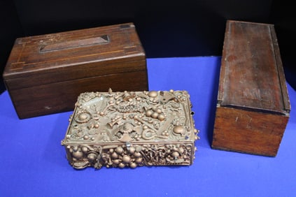 Antique Boxes - Slide Lid, Memory and Other