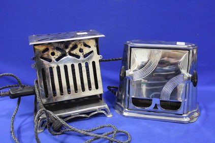 1920-40s Chrome-Plated Electric Toasters