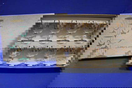 Libbey Toledo Cocktail Glasses RR Themed o/Box