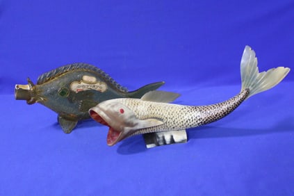 Glass Orvieto Fish Wine Decanter & Other Fish