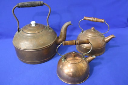 Lott of 3 Teakettles