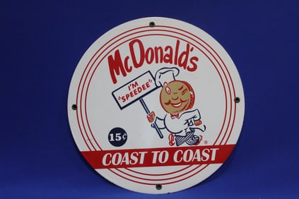 McDonald's Porcelain Round Sign