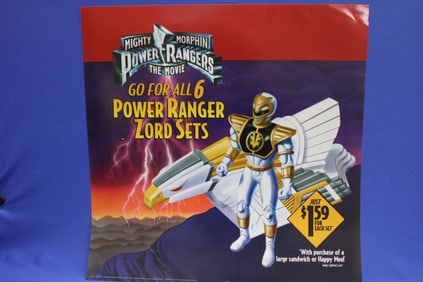 McDonald's Power Rangers Lg Translite Store Poster