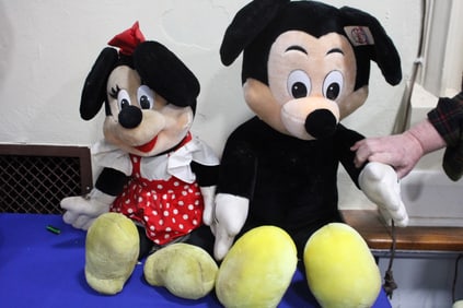 1990s Mickey & Minnie Mouse Oversize Plush Toys
