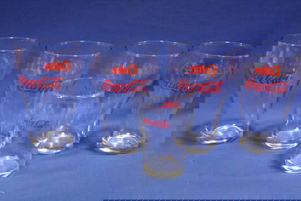 Vintage Coca-Cola Drinking Glass w/Red Lettering